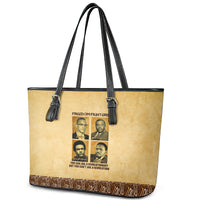 Freedom Fighters Leather Tote Bag Civil Rights Leaders Revolution - Wonder Print Shop