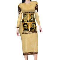 Freedom Fighters Long Sleeve Bodycon Dress Civil Rights Leaders Revolution - Wonder Print Shop