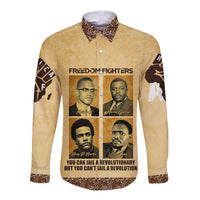 Freedom Fighters Long Sleeve Button Shirt Civil Rights Leaders Revolution - Wonder Print Shop