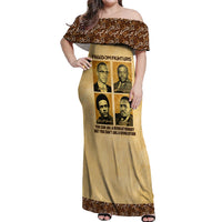 Freedom Fighters Off Shoulder Maxi Dress Civil Rights Leaders Revolution - Wonder Print Shop