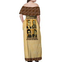 Freedom Fighters Off Shoulder Maxi Dress Civil Rights Leaders Revolution - Wonder Print Shop