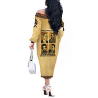 Freedom Fighters Off The Shoulder Long Sleeve Dress Civil Rights Leaders Revolution - Wonder Print Shop