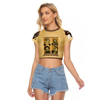 Freedom Fighters Raglan Cropped T Shirt Civil Rights Leaders Revolution - Wonder Print Shop