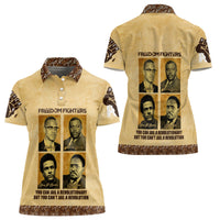 Freedom Fighters Women Polo Shirt Civil Rights Leaders Revolution - Wonder Print Shop