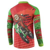 Braaap Button Sweatshirt Motorcross Santa Christmas - Wonder Print Shop