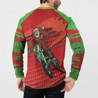 Braaap Button Sweatshirt Motorcross Santa Christmas - Wonder Print Shop
