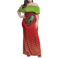 Braaap Family Matching Off Shoulder Maxi Dress and Hawaiian Shirt Motorcross Santa Christmas - Wonder Print Shop