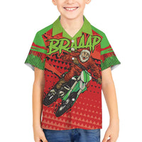 Braaap Family Matching Summer Maxi Dress and Hawaiian Shirt Motorcross Santa Christmas - Wonder Print Shop