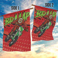 Braaap Garden Flag Motorcross Santa Christmas - Wonder Print Shop
