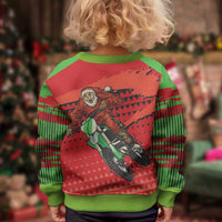 Braaap Kid Ugly Christmas Sweater Motorcross Santa Christmas - Wonder Print Shop