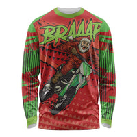 Braaap Long Sleeve Shirt Motorcross Santa Christmas - Wonder Print Shop