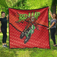Braaap Quilt Motorcross Santa Christmas - Wonder Print Shop