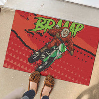 Braaap Rubber Doormat Motorcross Santa Christmas - Wonder Print Shop