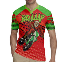Braaap Rugby Jersey Motorcross Santa Christmas - Wonder Print Shop