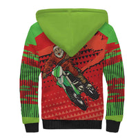 Braaap Sherpa Hoodie Motorcross Santa Christmas - Wonder Print Shop