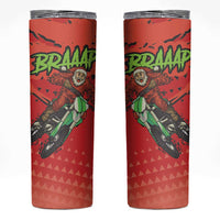 Braaap Skinny Tumbler Motorcross Santa Christmas - Wonder Print Shop