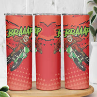 Braaap Skinny Tumbler Motorcross Santa Christmas - Wonder Print Shop