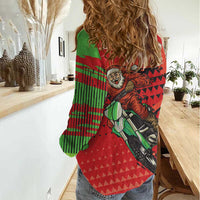 Braaap Women Casual Shirt Motorcross Santa Christmas - Wonder Print Shop