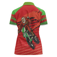 Braaap Women Polo Shirt Motorcross Santa Christmas - Wonder Print Shop