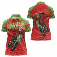Braaap Women Polo Shirt Motorcross Santa Christmas - Wonder Print Shop