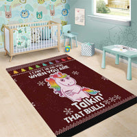 Cant Hear You Unicorn Christmas Area Rug - Wonder Print Shop