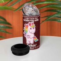Cant Hear You Unicorn Christmas 4 in 1 Can Cooler Tumbler - Wonder Print Shop