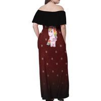 Cant Hear You Unicorn Christmas Family Matching Off Shoulder Maxi Dress and Hawaiian Shirt - Wonder Print Shop