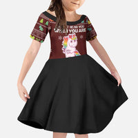 Cant Hear You Unicorn Christmas Family Matching Short Sleeve Bodycon Dress and Hawaiian Shirt - Wonder Print Shop