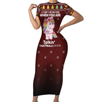 Cant Hear You Unicorn Christmas Family Matching Short Sleeve Bodycon Dress and Hawaiian Shirt - Wonder Print Shop