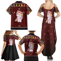 Cant Hear You Unicorn Christmas Family Matching Summer Maxi Dress and Hawaiian Shirt - Wonder Print Shop