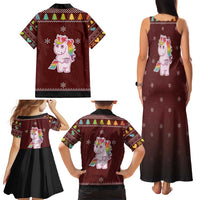 Cant Hear You Unicorn Christmas Family Matching Tank Maxi Dress and Hawaiian Shirt - Wonder Print Shop