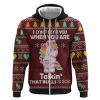 Cant Hear You Unicorn Christmas Hoodie - Wonder Print Shop