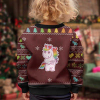 Cant Hear You Unicorn Christmas Kid Ugly Christmas Sweater - Wonder Print Shop