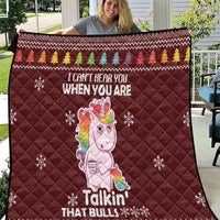 Cant Hear You Unicorn Christmas Quilt - Wonder Print Shop