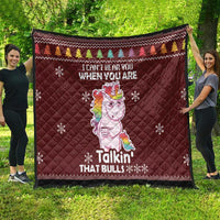 Cant Hear You Unicorn Christmas Quilt - Wonder Print Shop
