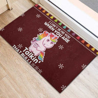 Cant Hear You Unicorn Christmas Rubber Doormat - Wonder Print Shop