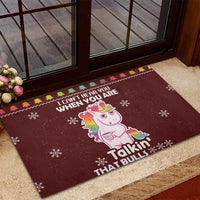 Cant Hear You Unicorn Christmas Rubber Doormat - Wonder Print Shop