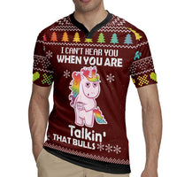 Cant Hear You Unicorn Christmas Rugby Jersey - Wonder Print Shop