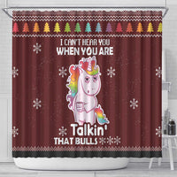 Cant Hear You Unicorn Christmas Shower Curtain