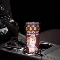 Cant Hear You Unicorn Christmas Skinny Tumbler - Wonder Print Shop