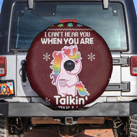 Cant Hear You Unicorn Christmas Spare Tire Cover - Wonder Print Shop