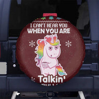 Cant Hear You Unicorn Christmas Spare Tire Cover - Wonder Print Shop