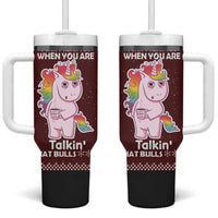 Cant Hear You Unicorn Christmas Tumbler With Handle - Wonder Print Shop
