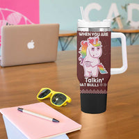 Cant Hear You Unicorn Christmas Tumbler With Handle - Wonder Print Shop