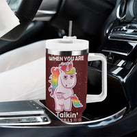 Cant Hear You Unicorn Christmas Tumbler With Handle - Wonder Print Shop