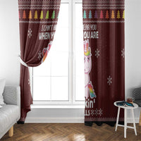 Cant Hear You Unicorn Christmas Window Curtain - Wonder Print Shop