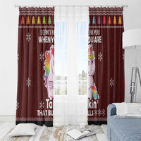 Cant Hear You Unicorn Christmas Window Curtain - Wonder Print Shop