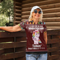 Cant Hear You Unicorn Christmas Women Polo Shirt - Wonder Print Shop