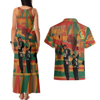 Black Power Fists of Freedom Couples Matching Tank Maxi Dress and Hawaiian Shirt African American 1968