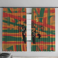 Black Power Fists of Freedom Window Curtain African American 1968